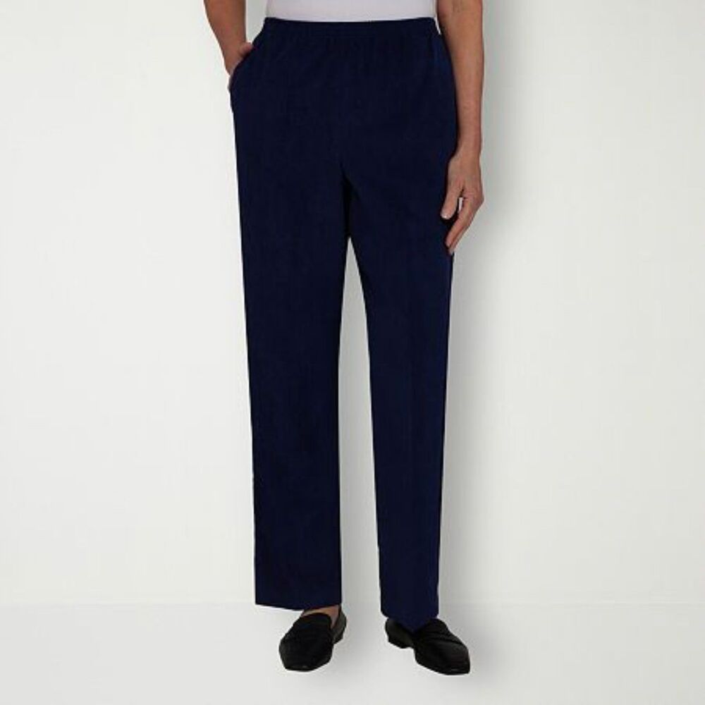 Mid Rise Straight Corduroy dark blue Pant, SIZE 6P, 8J-146B004